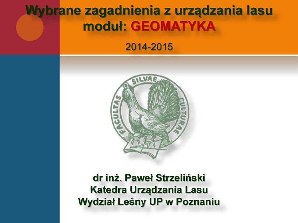 inż. Paweł Strzeliński Katedra