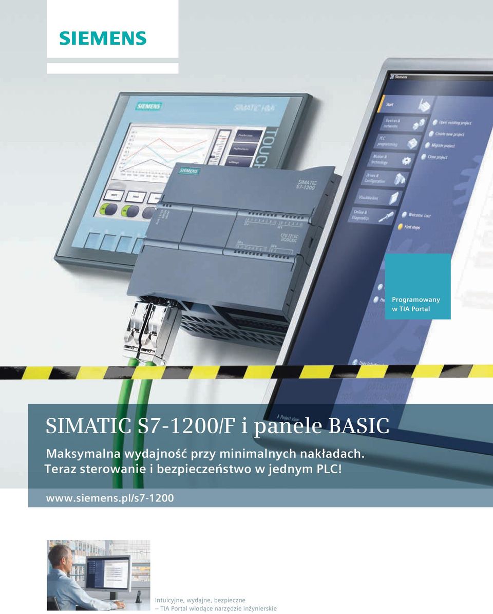Teraz sterowanie i bezpieczeństwo w jednym PLC! www.siemens.