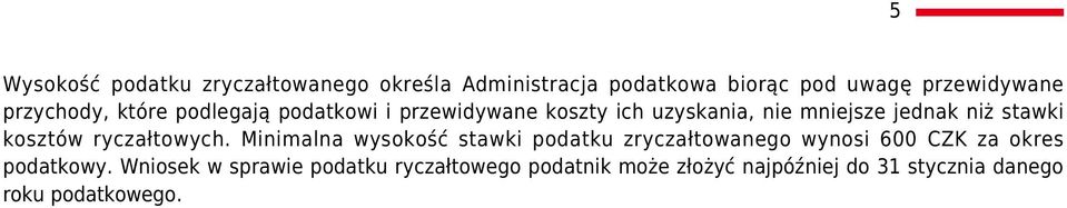 kosztów ryczałtowych.