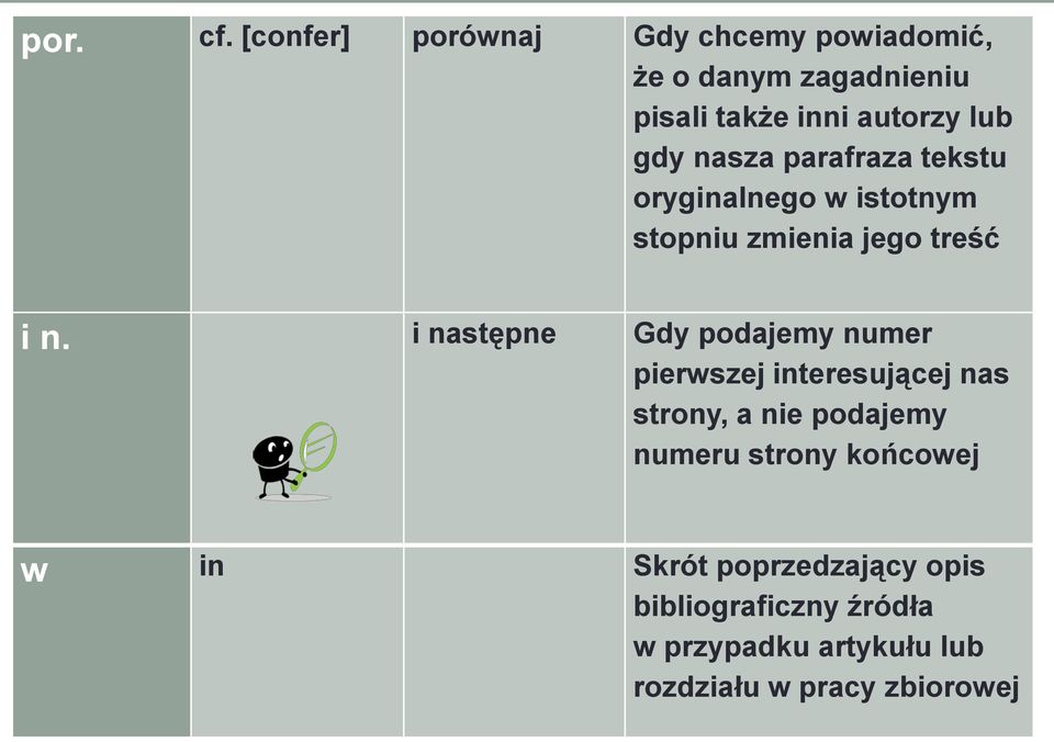 nasza parafraza tekstu oryginalnego w istotnym stopniu zmienia jego treść i n.