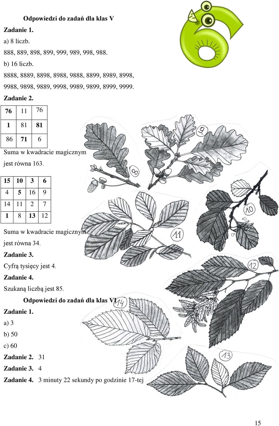 76 11 76 1 81 81 86 71 6 Suma w kwadracie magicnym jest równa 163.