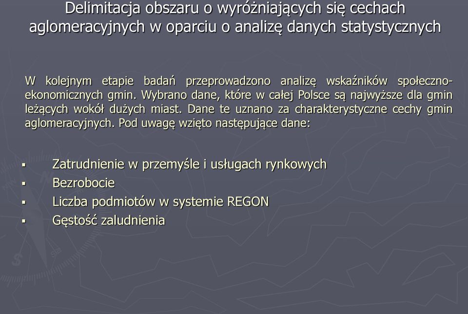 Wybrano dane, które w całej Polsce są najwyższe dla gmin leżących wokół dużych miast.