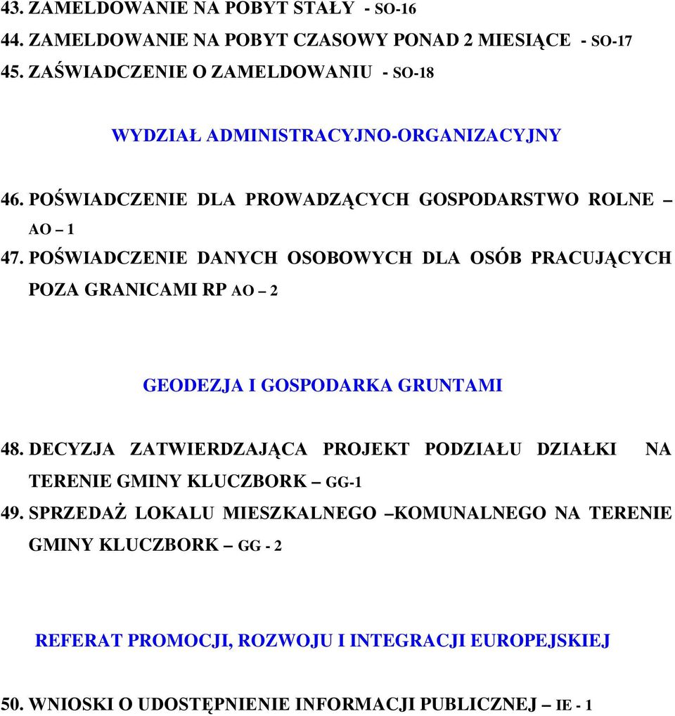 POŚWIADCZENIE DANYCH OSOBOWYCH DLA OSÓB PRACUJĄCYCH POZA GRANICAMI RP AO 2 GEODEZJA I GOSPODARKA GRUNTAMI 48.