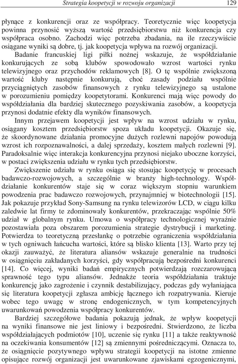 jak koopetycja wpływa na rozwój organizacji.