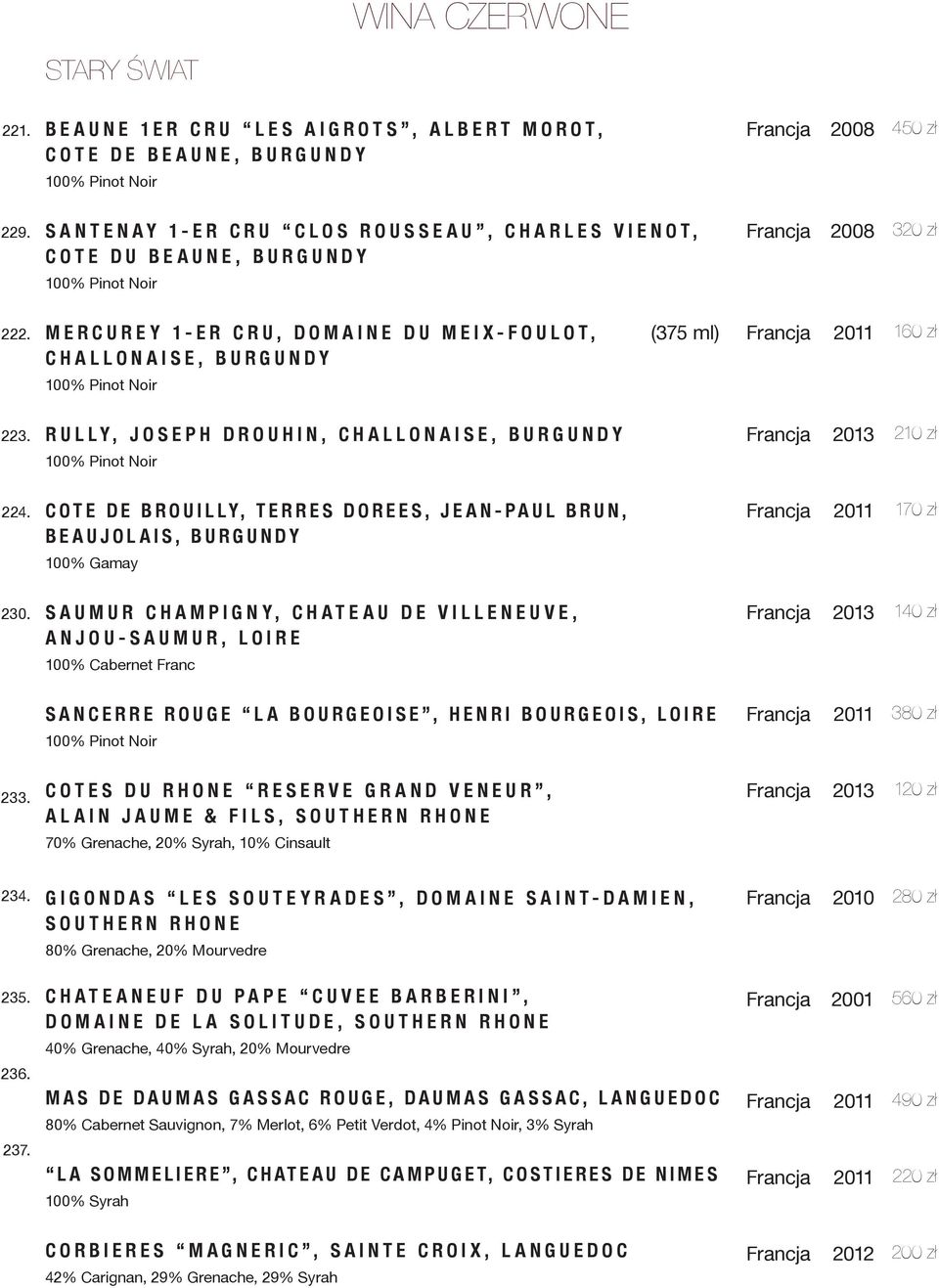 COTE DE BROUILLY, TERRES DOREES, JEAN-PAUL BRUN, BEAUJOLAIS, BURGUNDY 170 zł 100% Gamay 230.