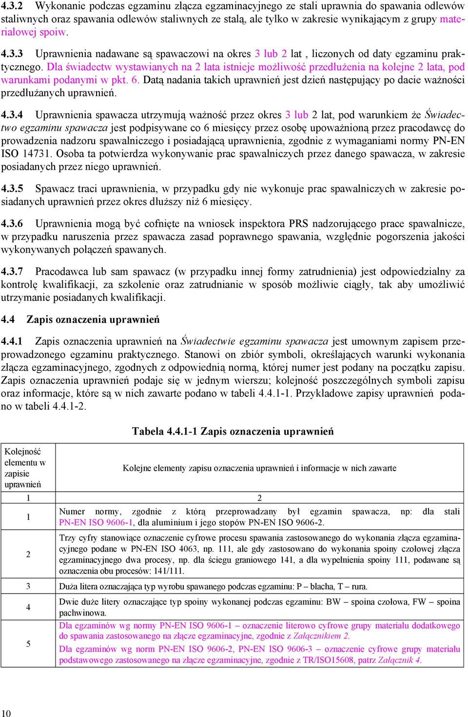 Dla świadectw wystawianych na 2 lata istnieje możliwość przedłużenia na kolejne 2 lata, pod warunkami podanymi w pkt. 6.