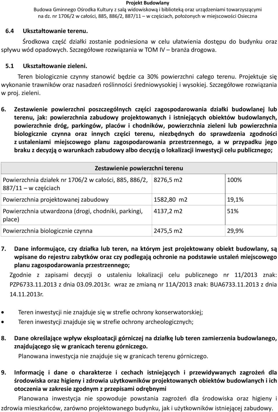 Szczegółowe rozwiązania w proj. zieleni. 6.