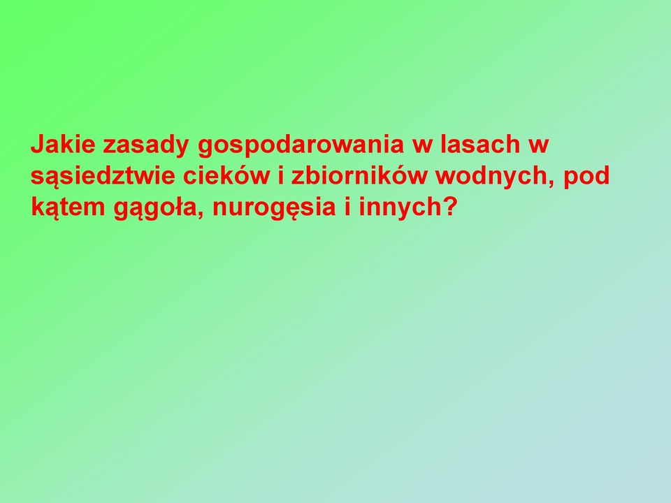 zbiorników wodnych, pod kątem