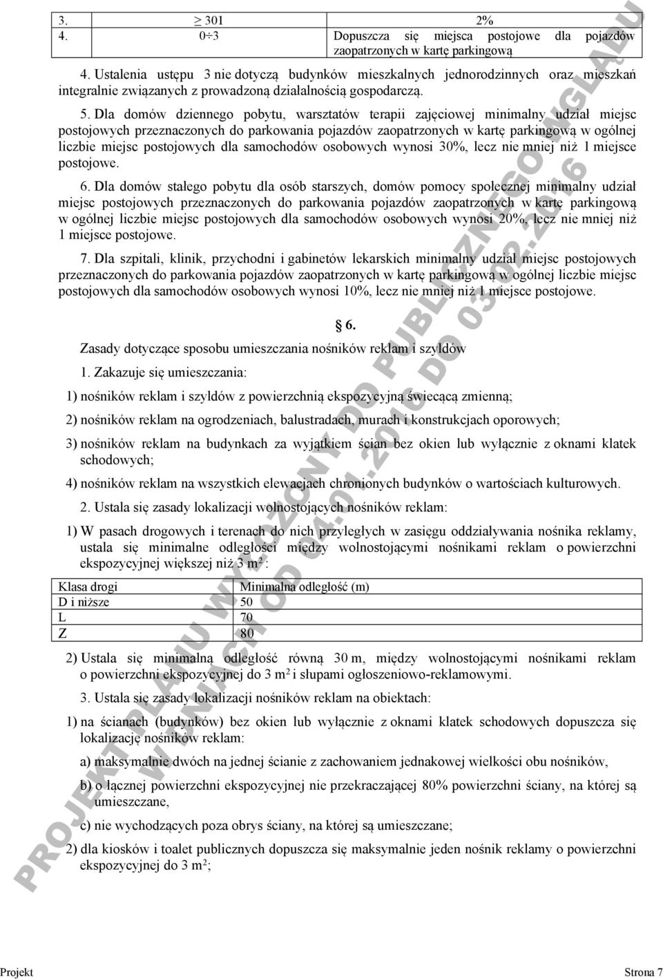 Dla domów dziennego pobytu, warsztatów terapii zajęciowej minimalny udział miejsc postojowych przeznaczonych do parkowania pojazdów zaopatrzonych w kartę parkingową w ogólnej liczbie miejsc