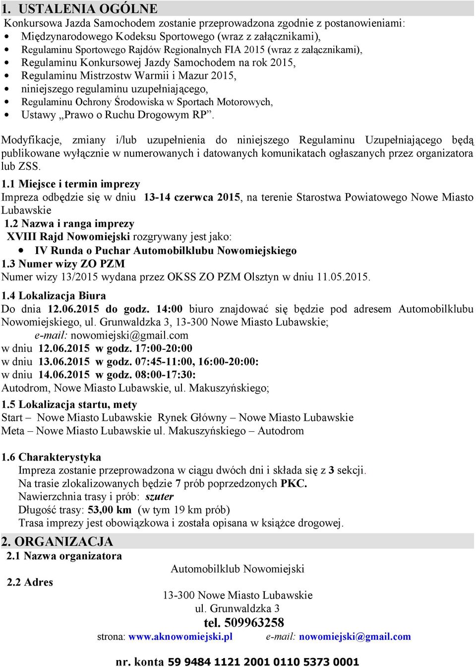 Sportach Motorowych, Ustawy Prawo o Ruchu Drogowym RP.