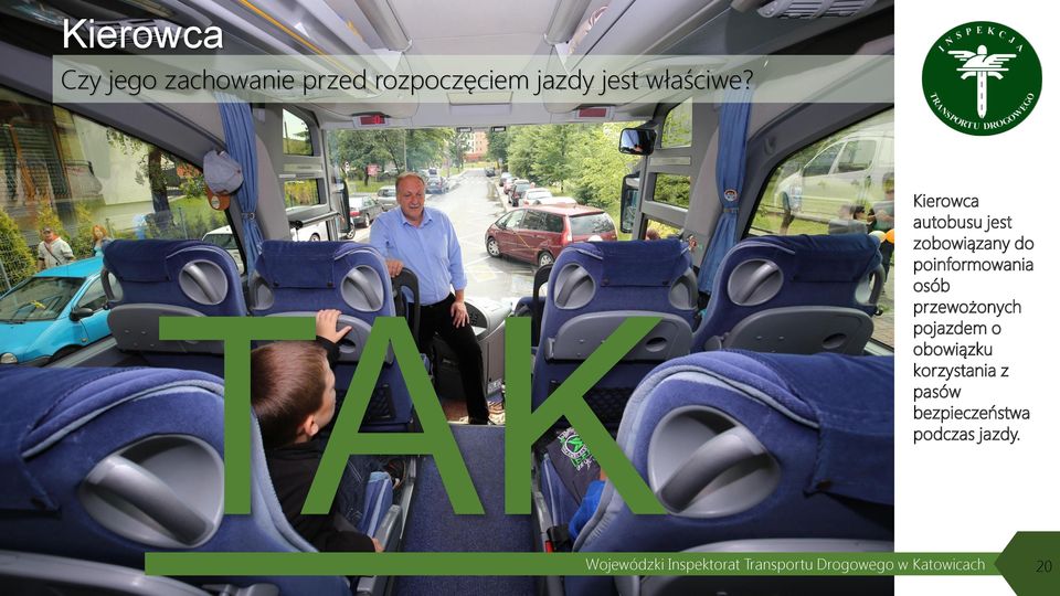 Kierowca autobusu jest zobowiązany do poinformowania