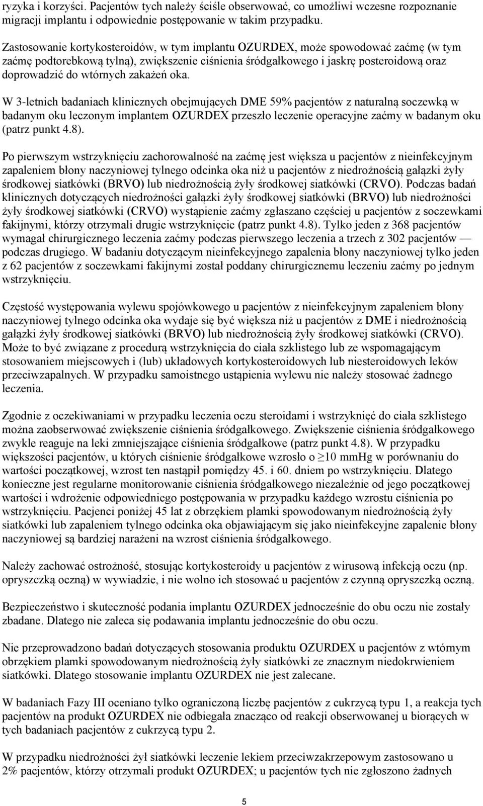 zakażeń oka.