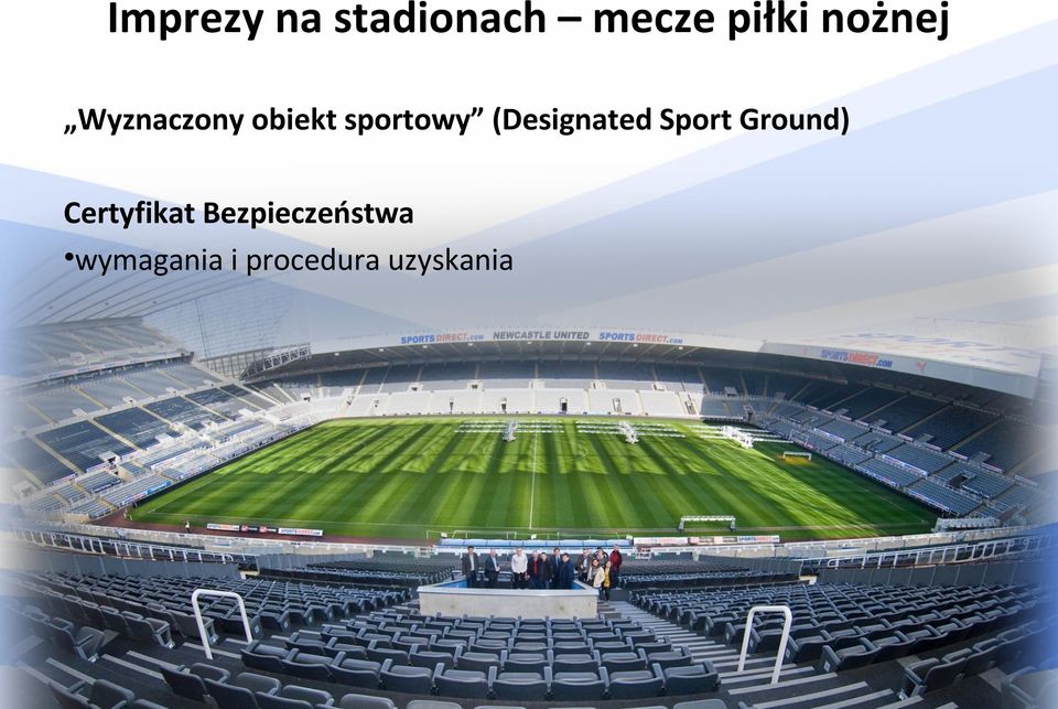 (Designated Sport Ground) Certyfikat