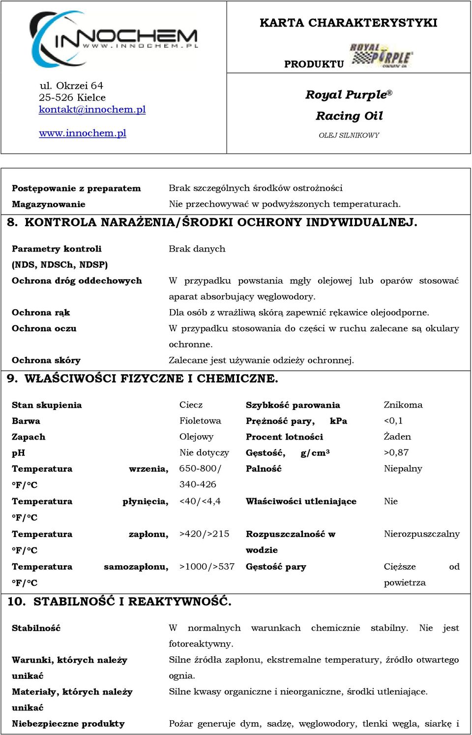 Ochrona rąk Dla osób z wrażliwą skórą zapewnić rękawice olejoodporne. Ochrona oczu W przypadku stosowania do części w ruchu zalecane są okulary ochronne.