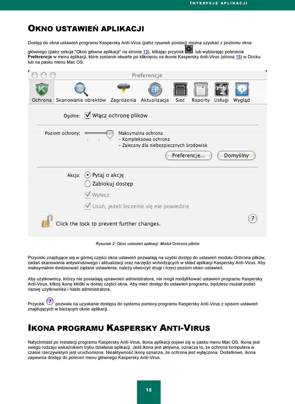 na pasku menu Mac OS. Rysunek 2: Okno ustawień aplikacji.
