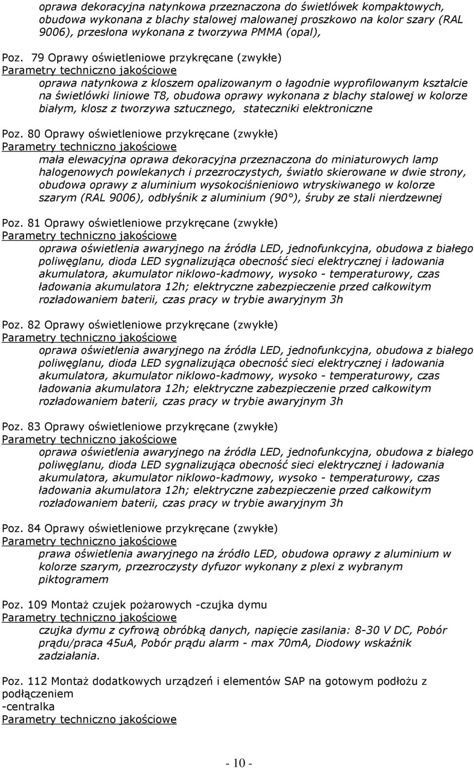 białym, klosz z tworzywa sztucznego, stateczniki elektroniczne Poz.