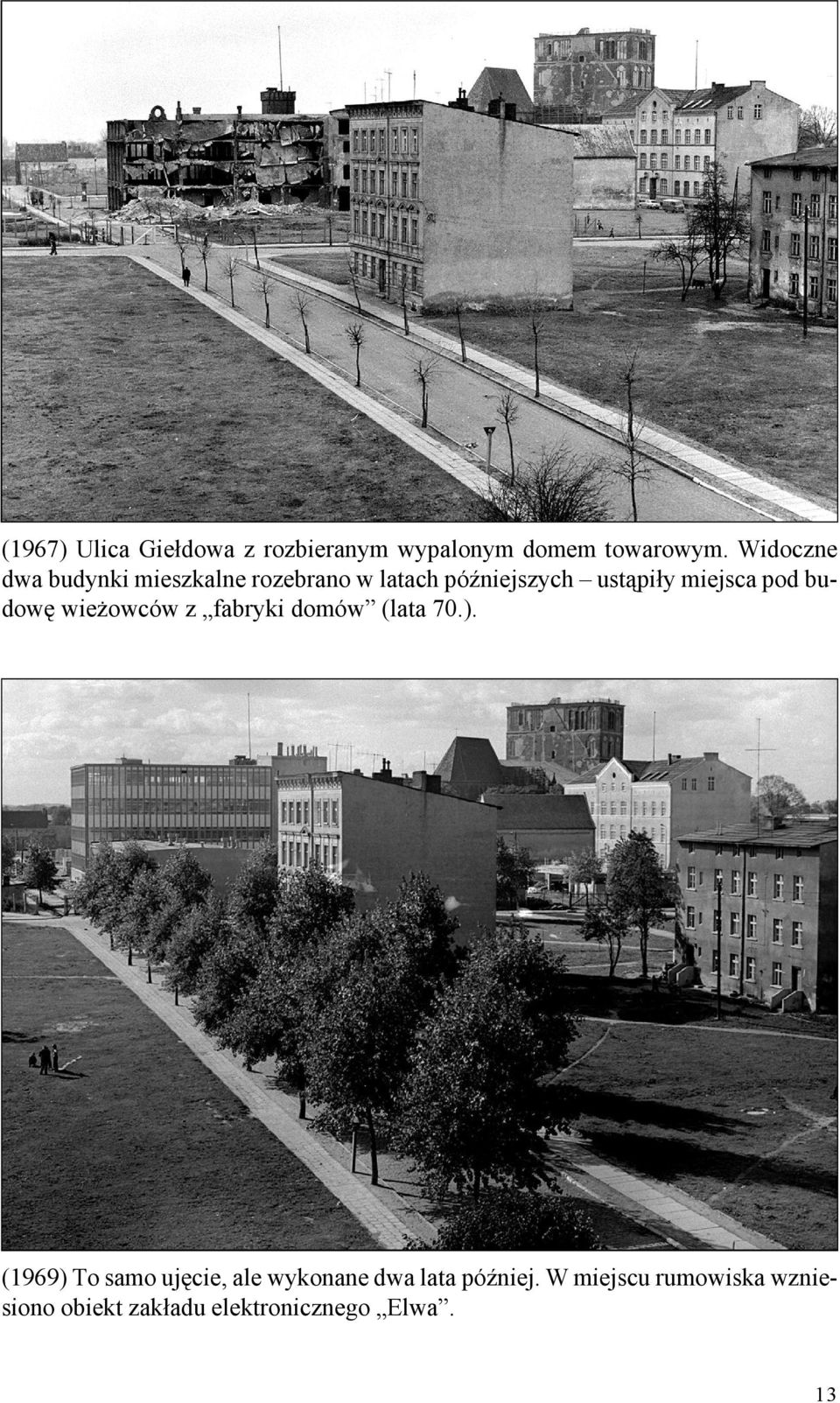 miejsca pod budowę wieżowców z fabryki domów (lata 70.).
