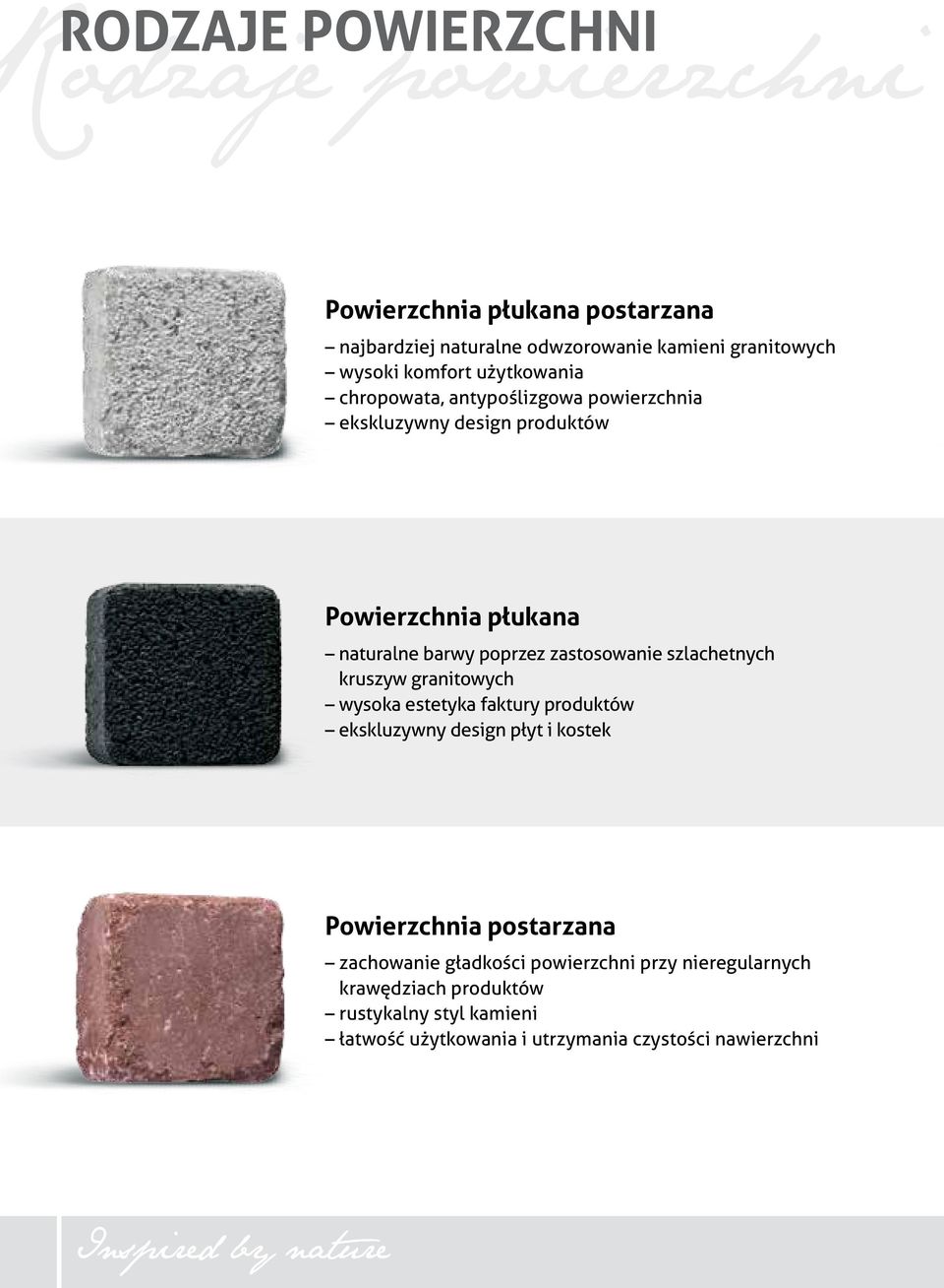 szlachetnych kruszyw granitowych wysoka estetyka faktury produktów ekskluzywny design płyt i kostek Powierzchnia postarzana zachowanie