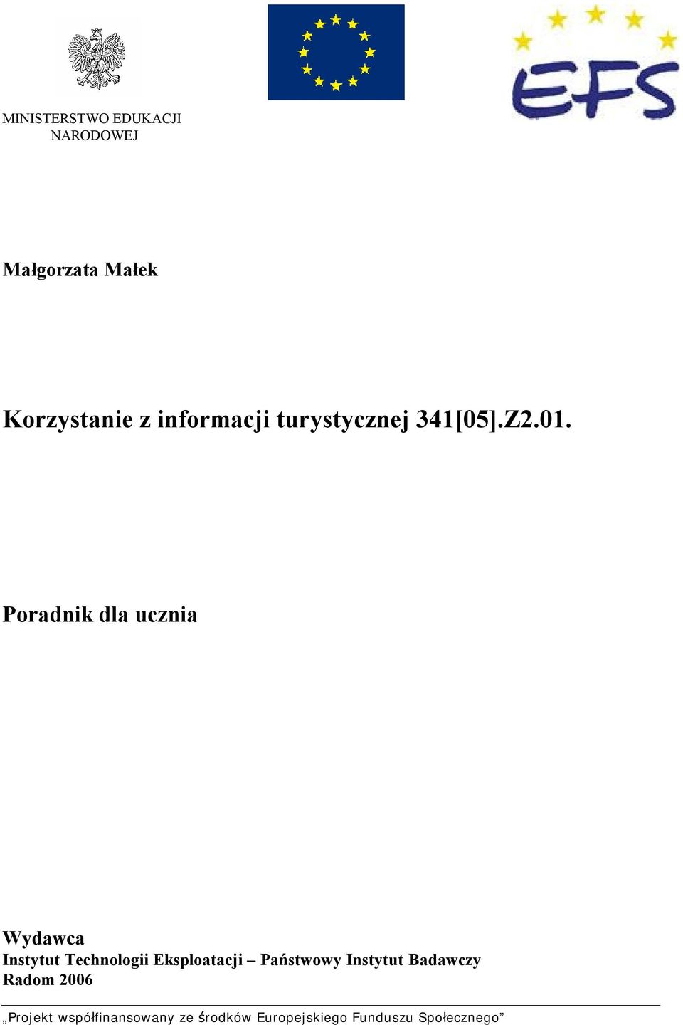 01. Poradnik dla ucznia Wydawca Instytut