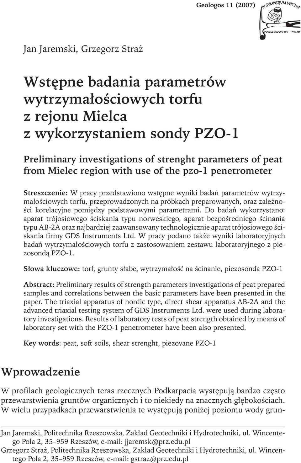 korelacyjne pomiędzy podstawowymi parametrami.