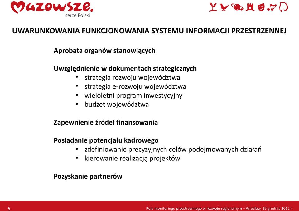 program inwestycyjny budżet województwa Zapewnienie źródeł finansowania Posiadanie potencjału kadrowego