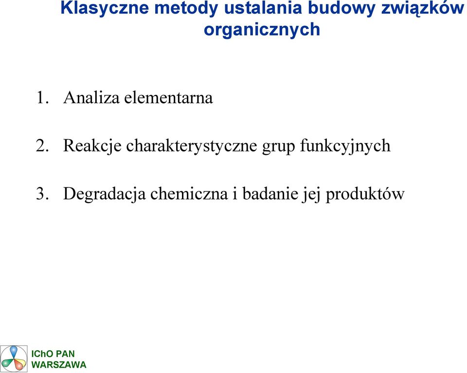 Reakcje charakterystyczne grup funkcyjnych