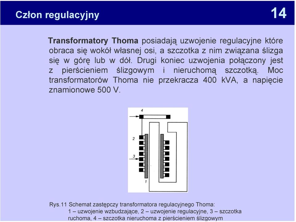 regulacyjne które obraca się wokół własnej osi, a szczotka z nim związana ślizga się w górę lub w dół.