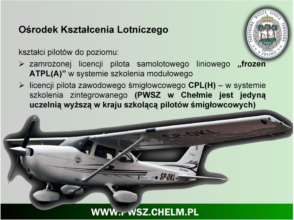 licencji pilota zawodowego śmigłowcowego CPL(H) w systemie szkolenia