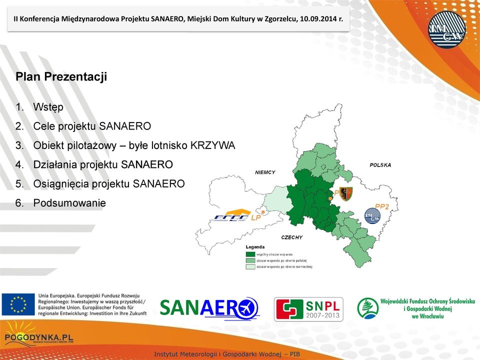 Cele projektu SANAERO 3. Obiekt pilotażowy byłe lotnisko KRZYWA 4.