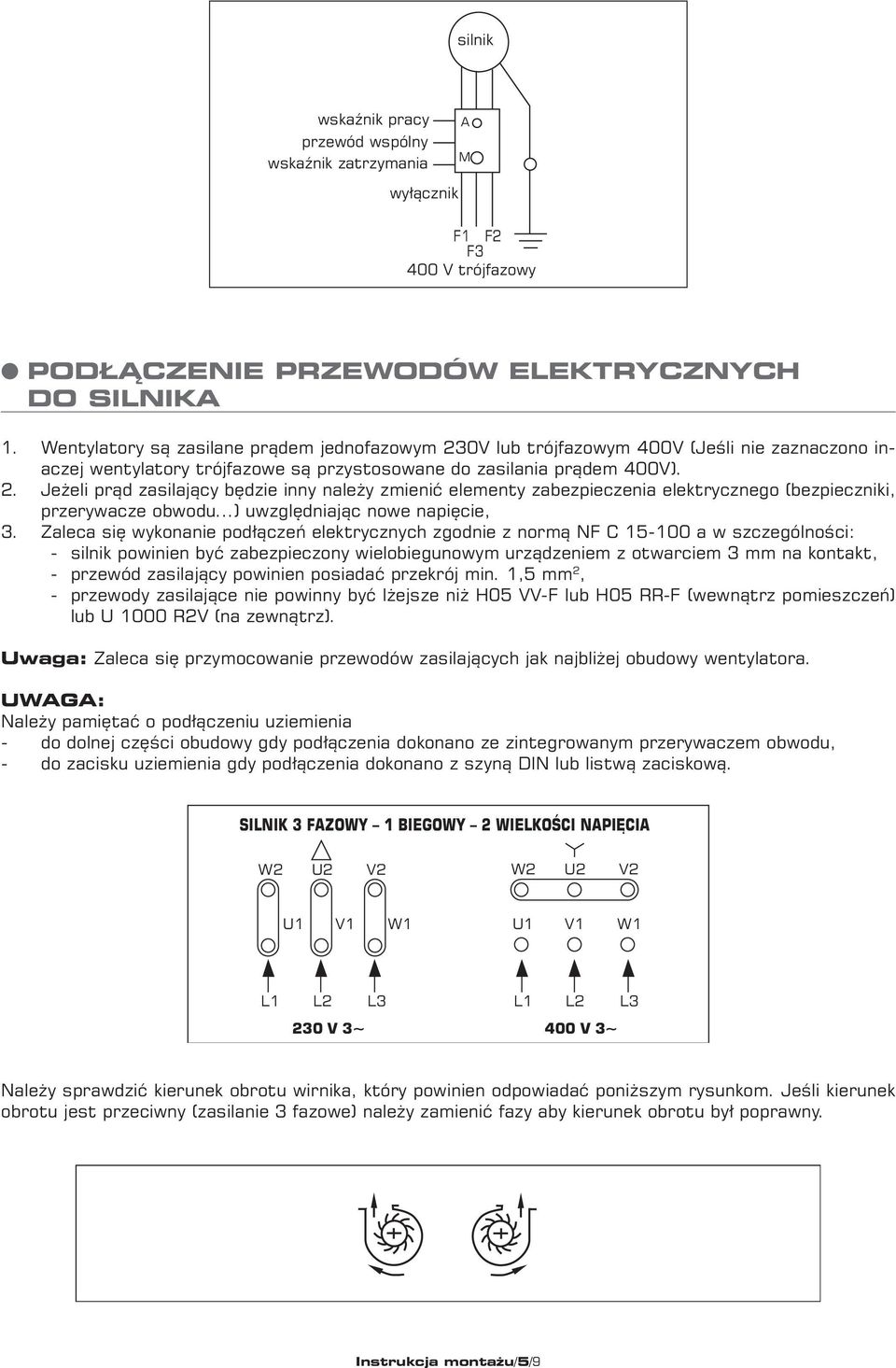 ..) uwzględniając nowe napięcie, 3.