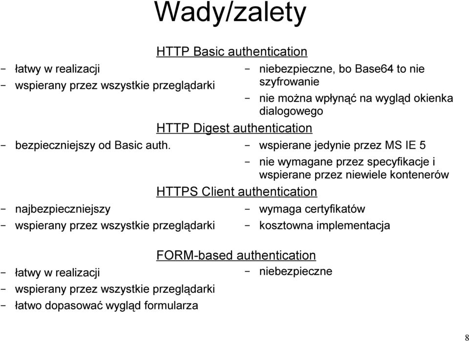 najbezpieczniejszy wspierany przez wszystkie przeglądarki łatwy w realizacji wspierany przez wszystkie przeglądarki łatwo dopasować wygląd formularza