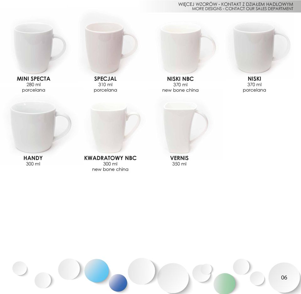 SPECJAL 310 ml porcelana NISKI NBC 370 ml new bone china