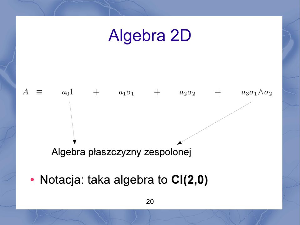 zespolonej Notacja: