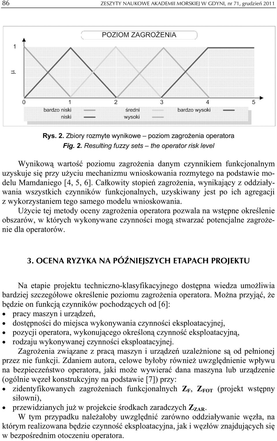 Zbiory rozmyte wynikowe poziom zagrożenia operatora Fig. 2.