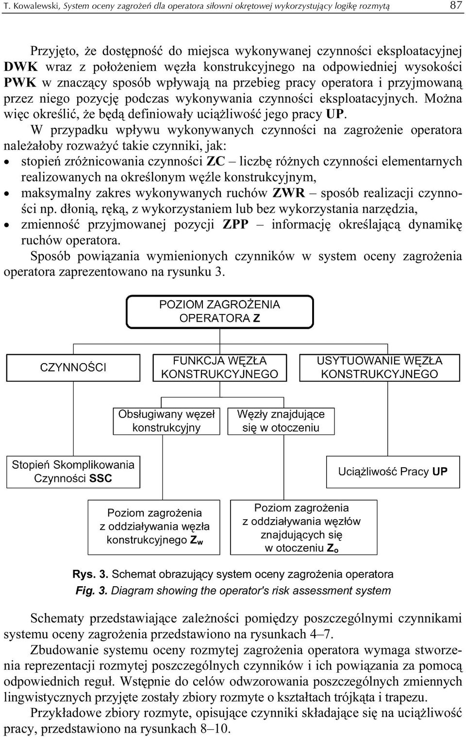 Można więc określić, że będą definiowały uciążliwość jego pracy UP.