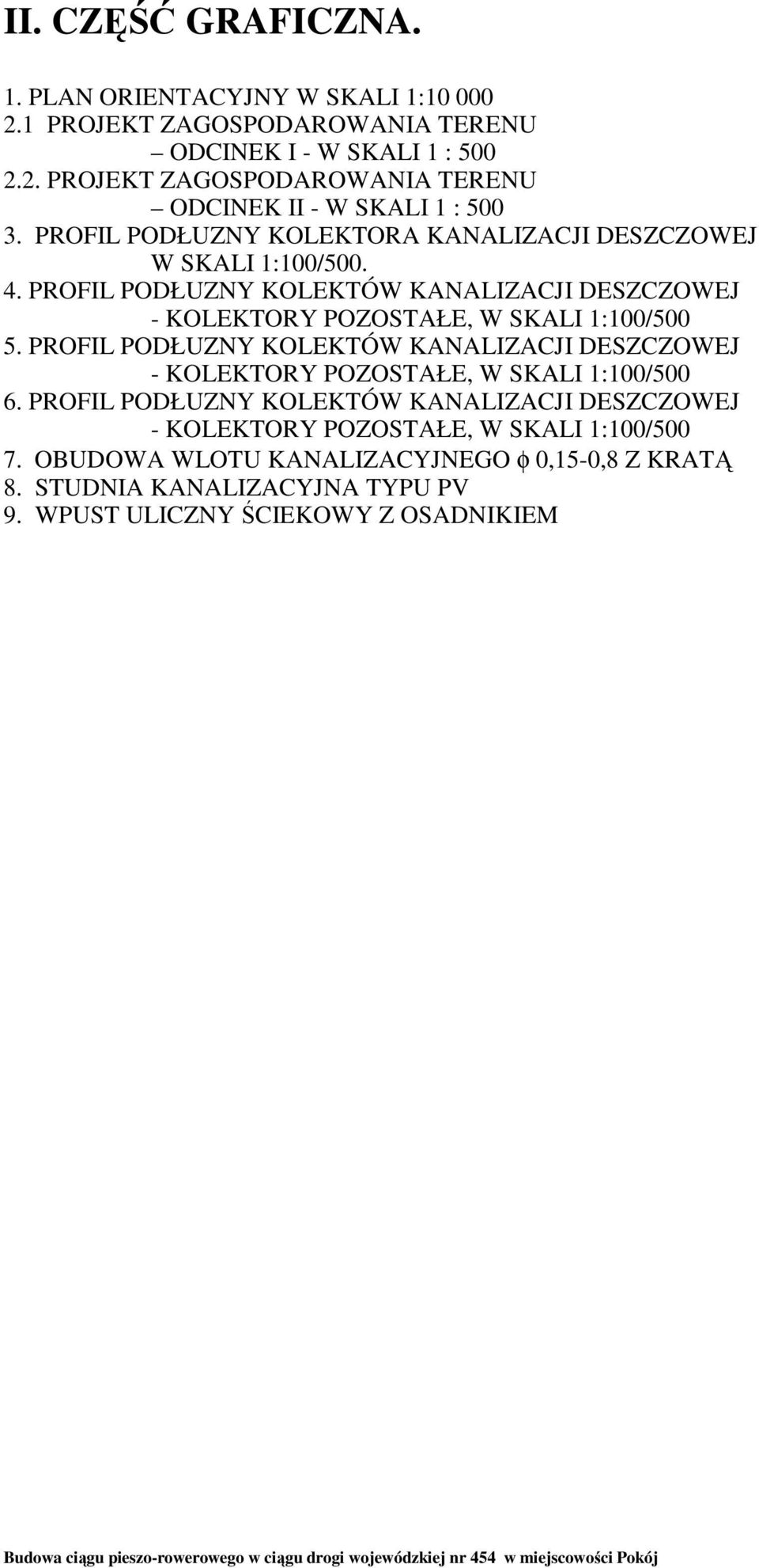 PROFIL PODŁUZNY KOLEKTÓW KANALIZACJI DESZCZOWEJ 6. PROFIL PODŁUZNY KOLEKTÓW KANALIZACJI DESZCZOWEJ 7.