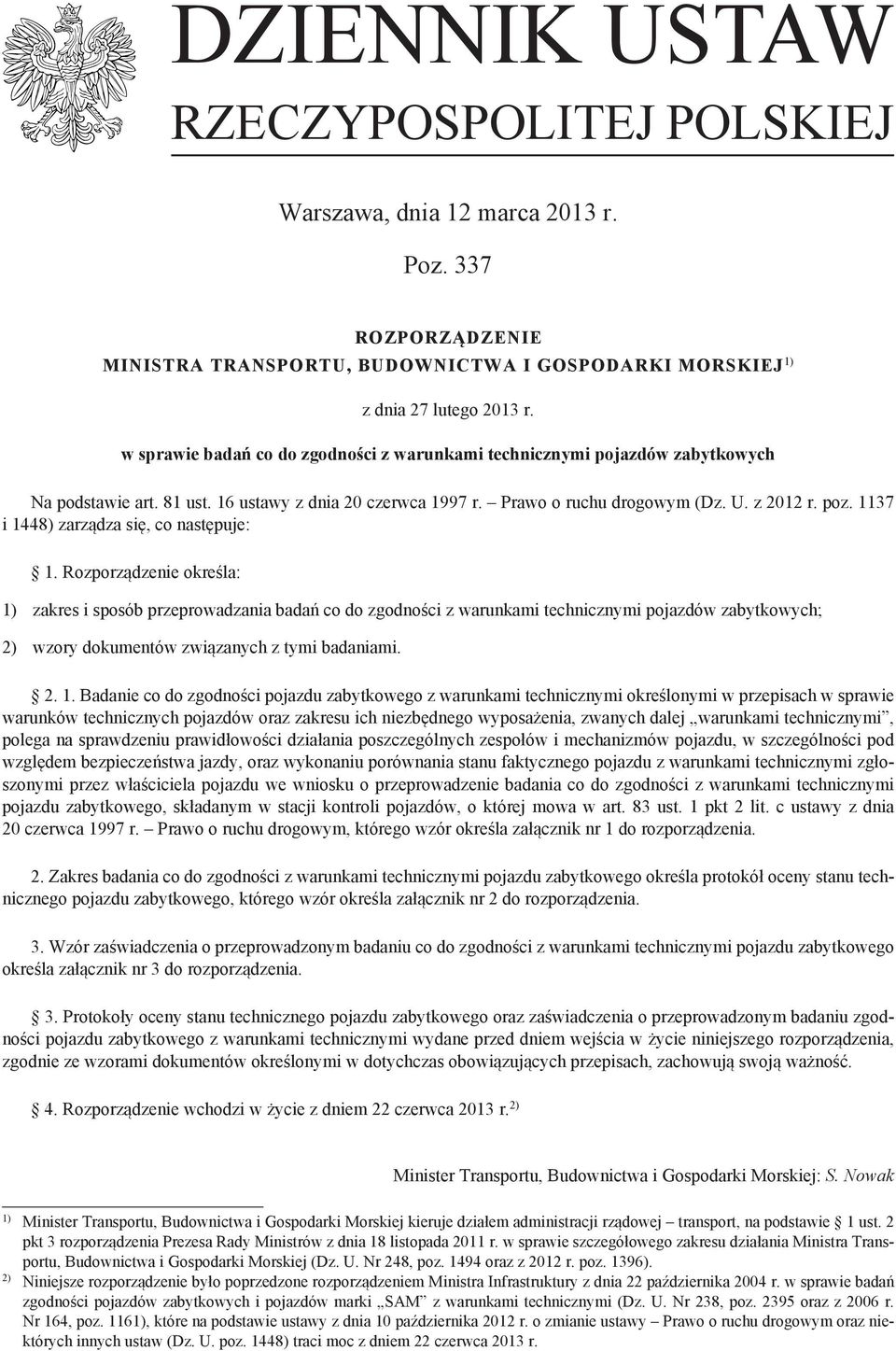 1137 i 1448) zarządza się, co następuje: 1.