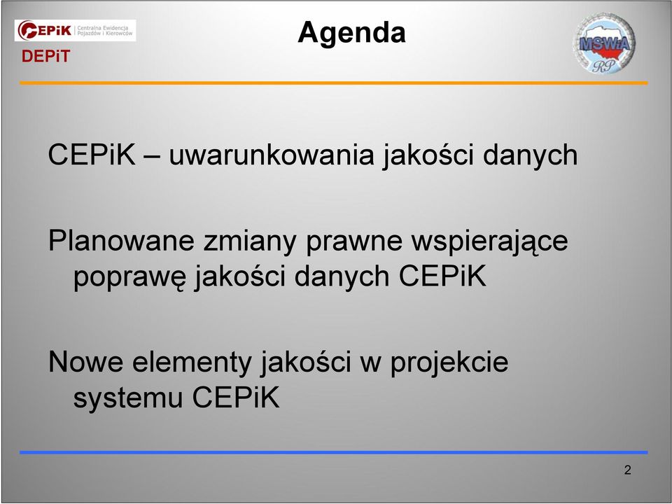 wspierające poprawę jakości danych