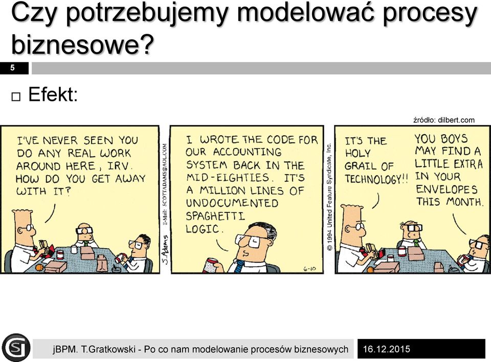 5 Efekt: źródło: dilbert.com jbpm.