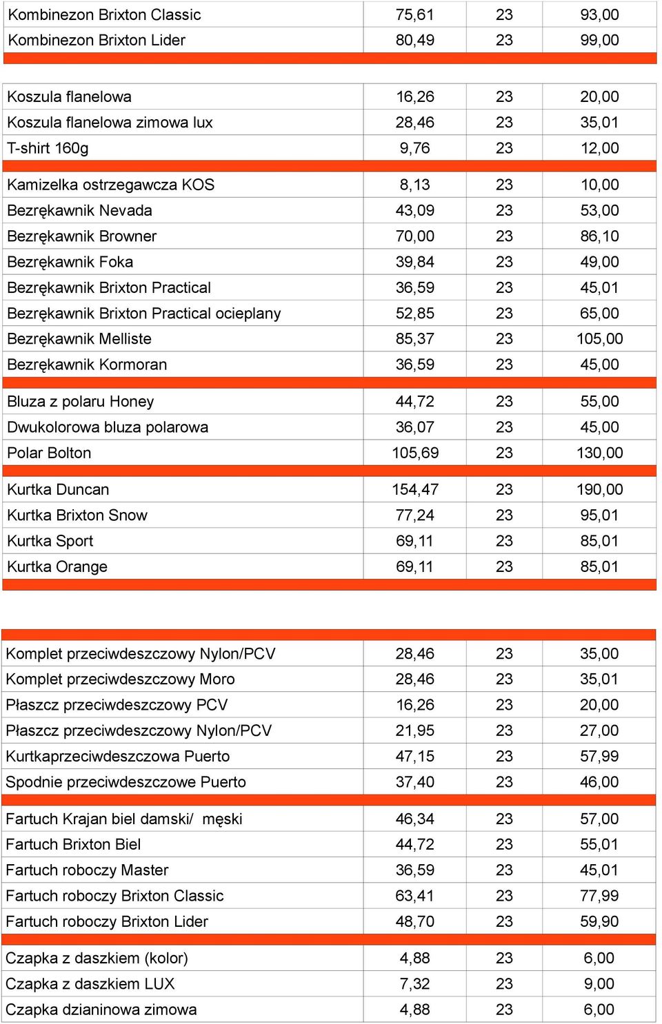 Practical ocieplany 52,85 23 65,00 Bezrękawnik Melliste 85,37 23 105,00 Bezrękawnik Kormoran 36,59 23 45,00 Bluza z polaru Honey 44,72 23 55,00 Dwukolorowa bluza polarowa 36,07 23 45,00 Polar Bolton