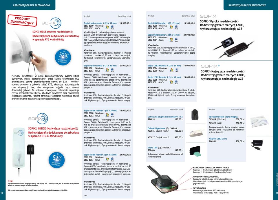 52% * Mniejsza daw promieniow ka ania & Gris = N45 Bleu = Pantone