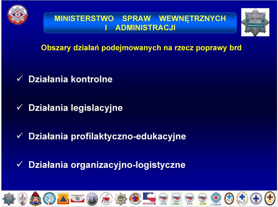 kontrolne Działania legislacyjne Działania