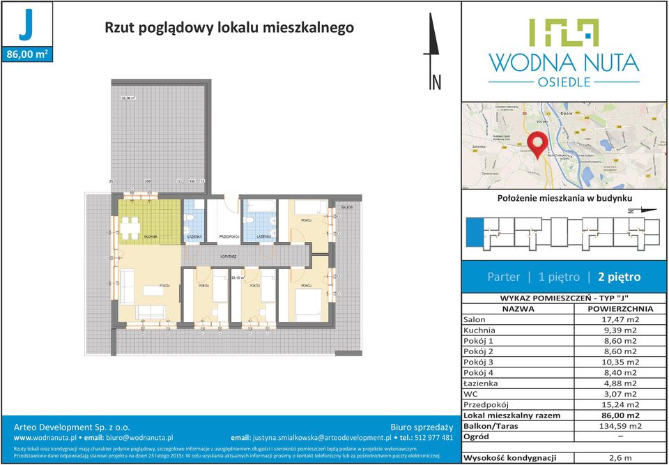 Pokój 3 10,35 m2 Pokój 4 8,40 m2 4,88 m2 WC 3,07