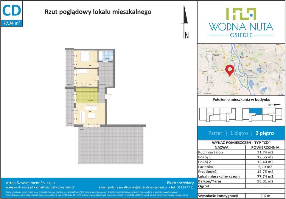 2 12,40 m2 5,20 m2 15,75 m2 Lokal