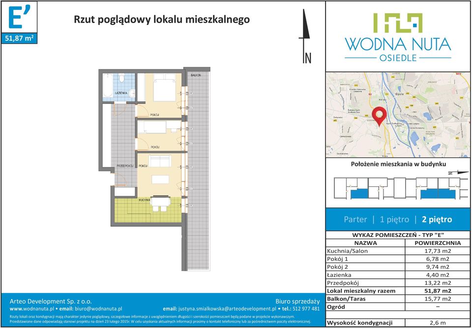 9,74 m2 4,40 m2 13,22 m2 Lokal