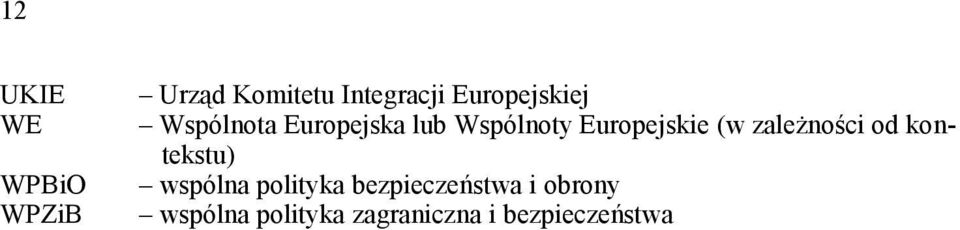 Europejskie (w zależności od kontekstu) wspólna