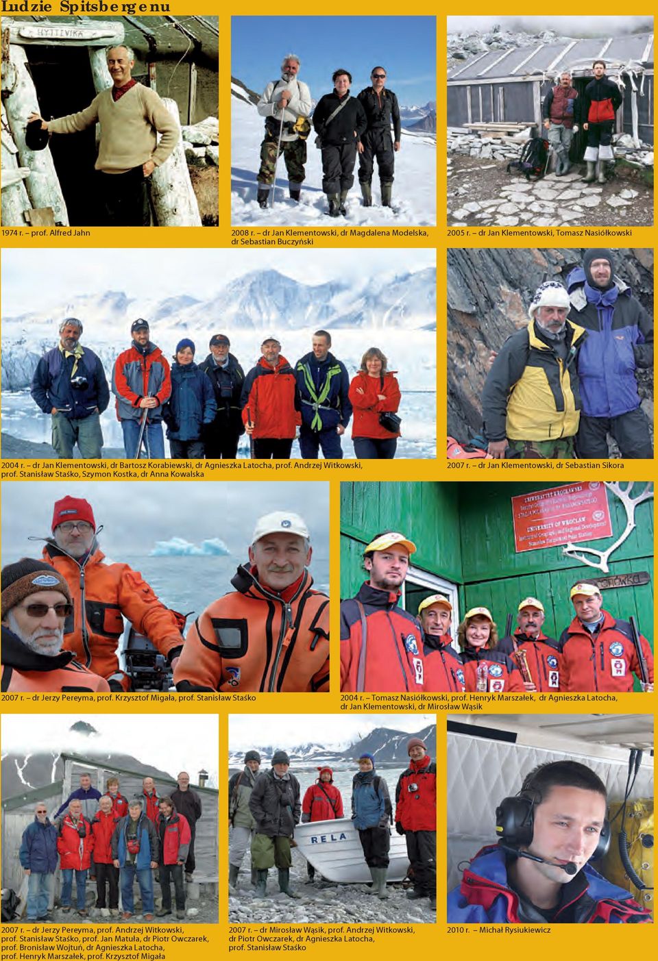 dr Jan Klementowski, dr Sebastian Sikora 2007 r. dr Jerzy Pereyma, prof. Krzysztof Migała, prof. Stanisław Staśko 2004 r. Tomasz Nasiółkowski, prof.