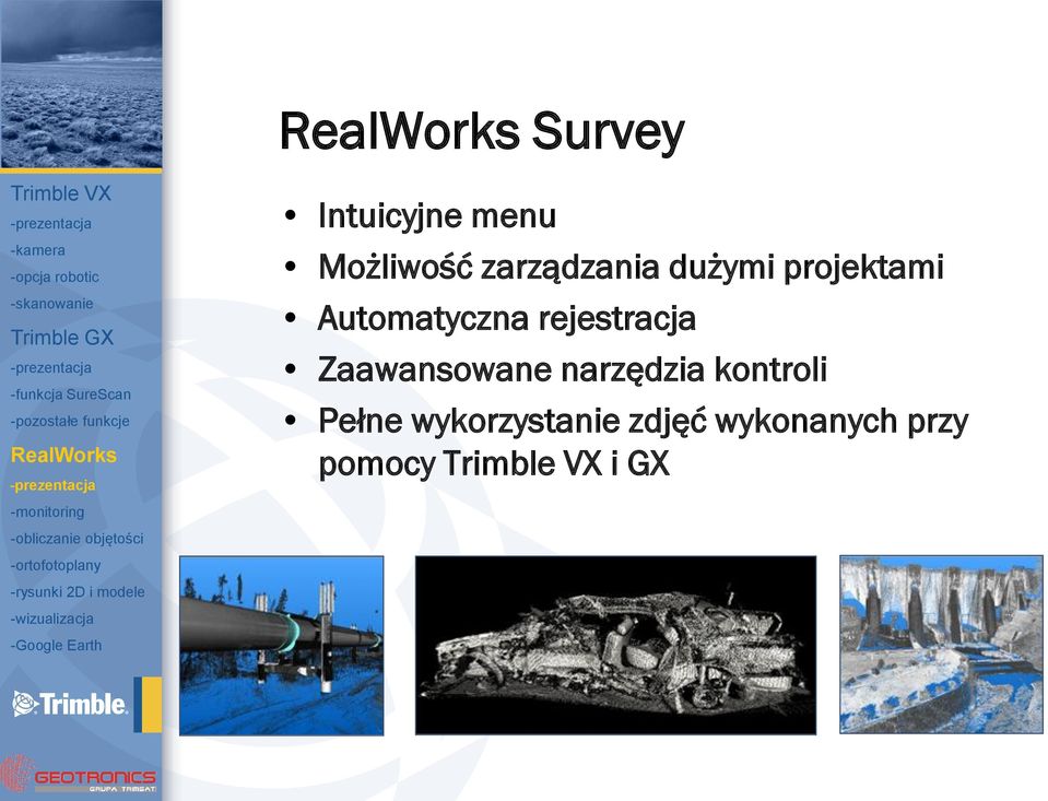 rejestracja Zaawansowane narzędzia kontroli Pełne wykorzystanie zdjęć wykonanych przy pomocy