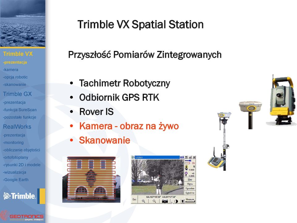 -monitoring -obliczanie objętości Tachimetr Robotyczny Odbiornik GPS RTK Rover IS
