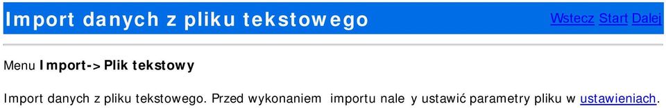 pliku tekstowego.